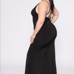 Black maxi dress long XL